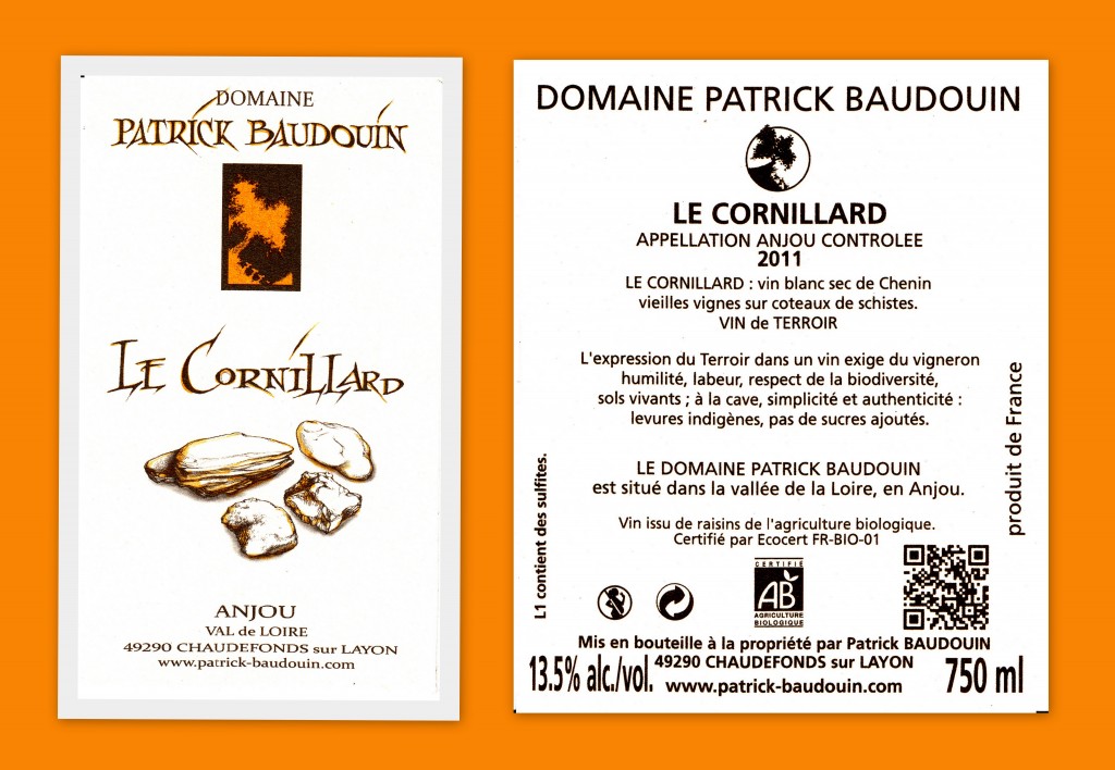 Anjou Blanc Le Cornillard de Patrick Baudoin